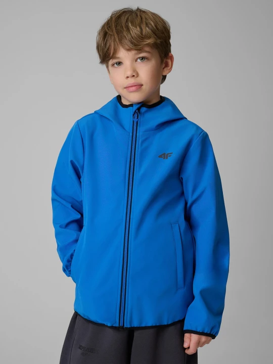 Zdjęcie produktu 4F Kurtka softshell wiatroodporna membrana 5000 chłopięca - niebieska 158 (12-13 lat)