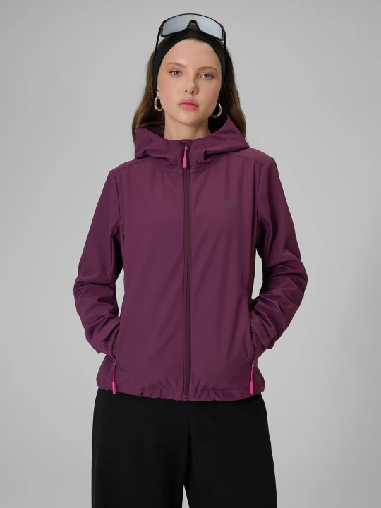 Zdjęcie produktu 4F Kurtka softshell wiatroodporna membrana 5000 damska - fioletowa XS