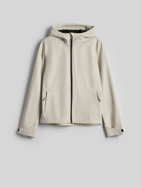 Zdjęcie produktu 4F Kurtka softshell wiatroodporna membrana 5000 damska - kremowa XXL Biały