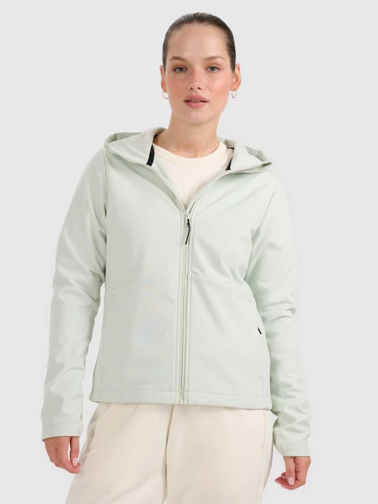 Zdjęcie produktu 4F Kurtka softshell wiatroodporna membrana 5000 damska - turkusowa S Turkusowy