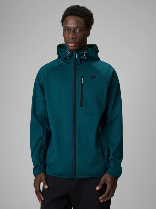 Zdjęcie produktu 4F Kurtka softshell wiatroodporna membrana 5000 męska - zielona L Turkusowy