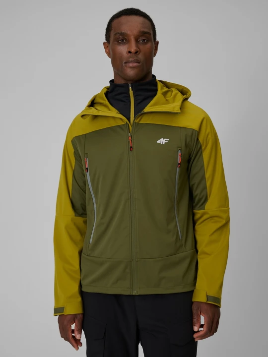 Zdjęcie produktu 4F Kurtka softshell wiatroodporna membrana 8000 męska - khaki XL zielony