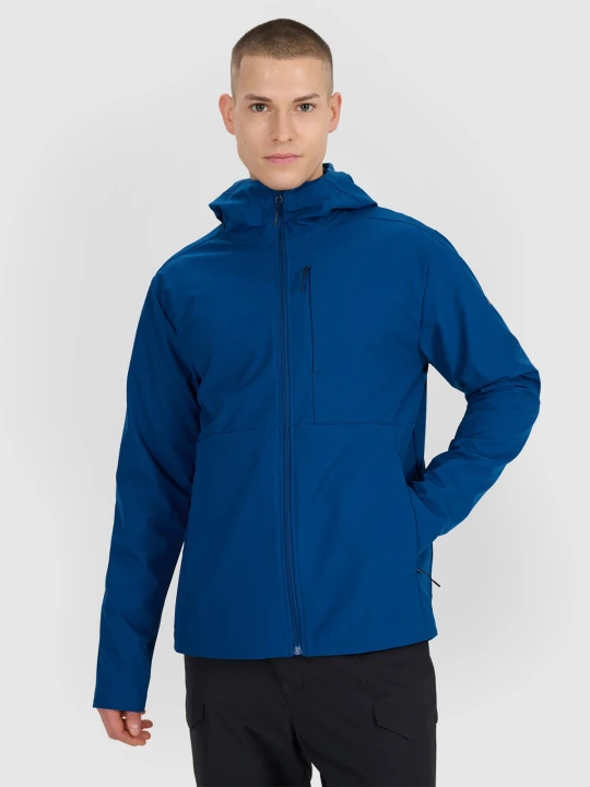 Zdjęcie produktu 4F Kurtka softshell wiatroodporna męska - turkusowa L Turkusowy