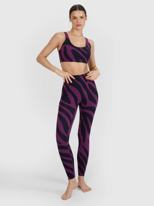 Zdjęcie produktu 4F Legginsy do jogi i pilatesu szybkoschnące damskie - fioletowe S