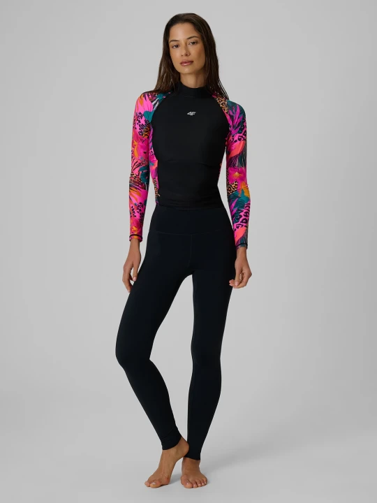 Zdjęcie produktu 4F Legginsy do pływania i sportów wodnych z filtrem UPF50+ damskie - czarne XS
