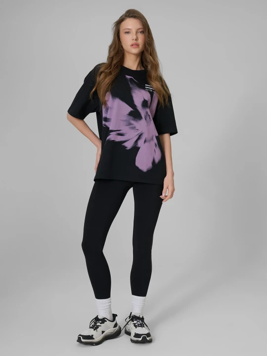 Zdjęcie produktu 4F Legginsy dzianinowe damskie - czarne XL