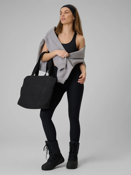 Zdjęcie produktu 4F Legginsy dzianinowe prążkowane damskie - czarne XS