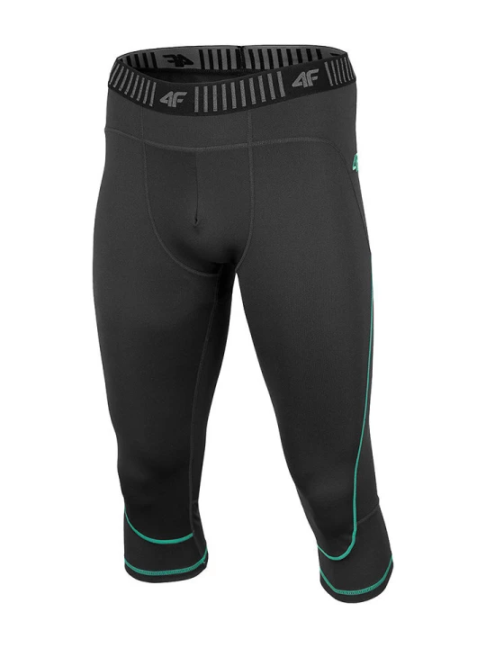 Zdjęcie produktu 4F Legginsy funkcyjne w kolorze antracytowo-turkusowym rozmiar: S