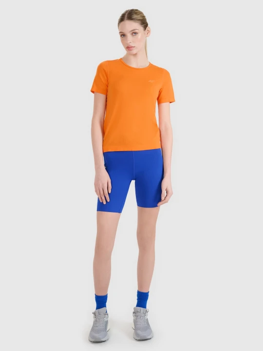 Zdjęcie produktu 4F Legginsy kolarki do biegania szybkoschnące damskie - niebieskie XS
