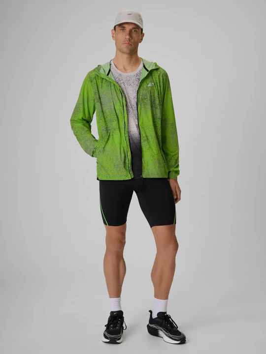Zdjęcie produktu 4F Legginsy kolarki do biegania szybkoschnące męskie - czarne L
