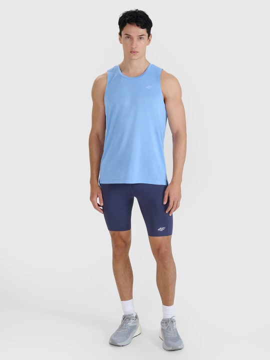 Zdjęcie produktu 4F Legginsy kolarki do biegania szybkoschnące męskie - szare XL