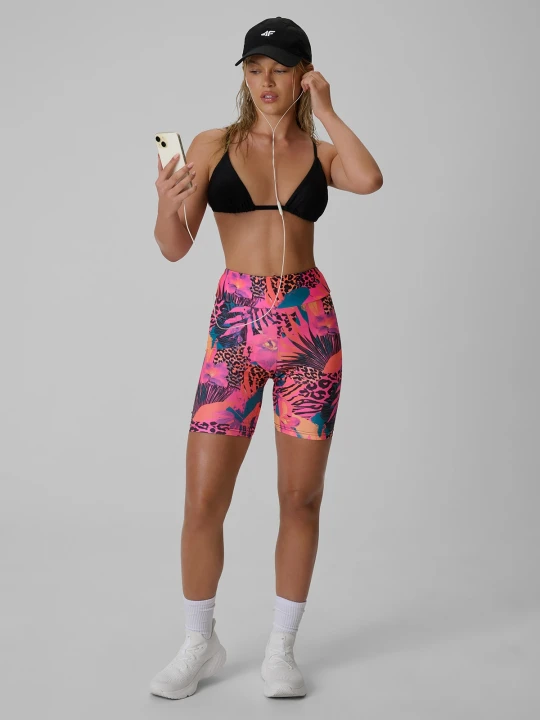 Zdjęcie produktu 4F Legginsy kolarki dzianinowe damskie - multikolor XS
