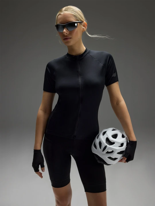 Zdjęcie produktu 4F Legginsy kolarki rowerowe z żelową wkładką damskie - czarne XS