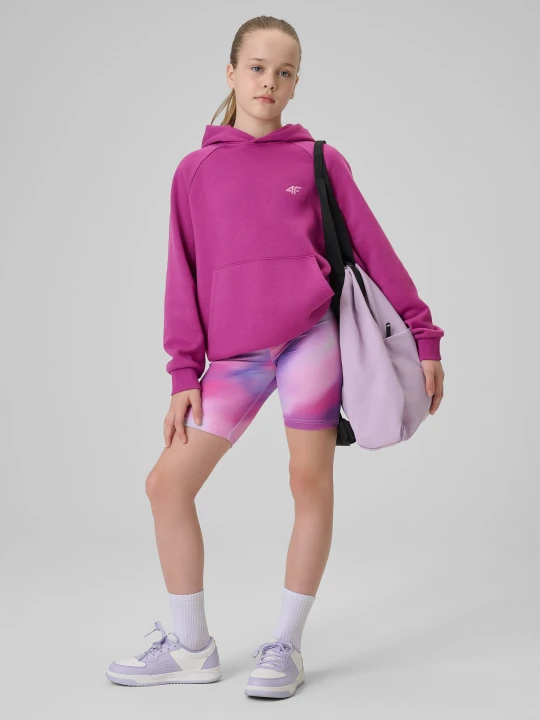 Zdjęcie produktu 4F Legginsy kolarki sportowe dziewczęce - multikolor 146/152 (10-12 lat)