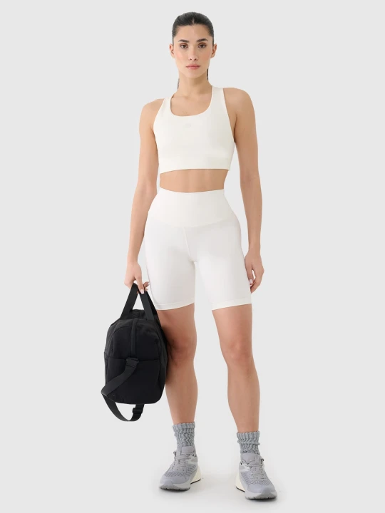 Zdjęcie produktu 4F Legginsy kolarki treningowe damskie - białe XS