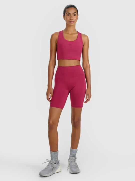 Zdjęcie produktu 4F Legginsy kolarki treningowe damskie - czerwone S