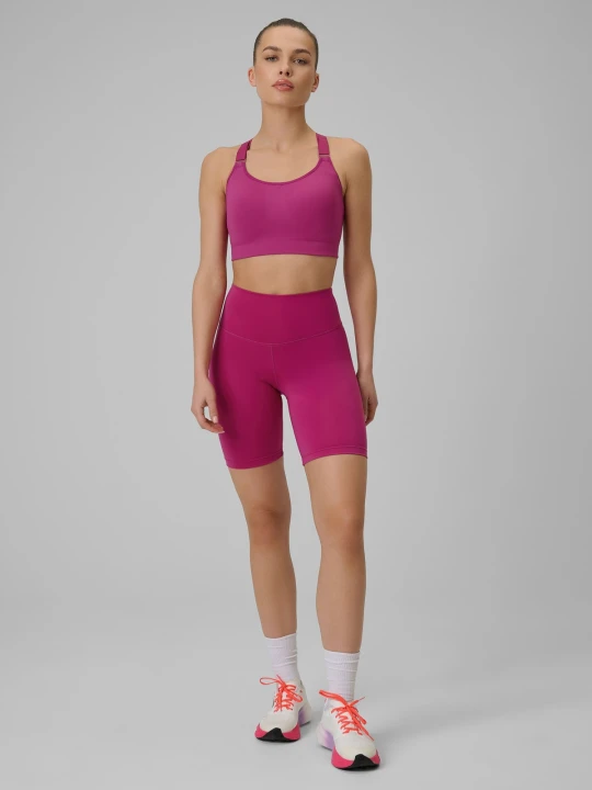 Zdjęcie produktu 4F Legginsy kolarki treningowe damskie - różowe XS
