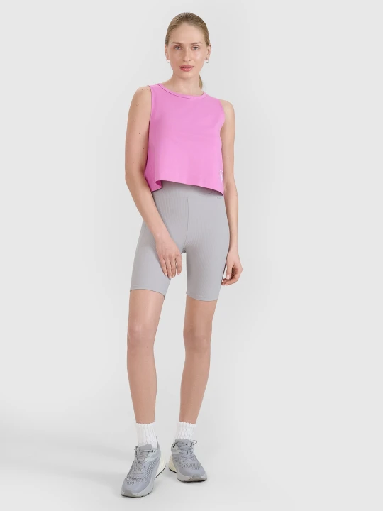 Zdjęcie produktu 4F Legginsy krótkie dzianinowe damskie - szare XL