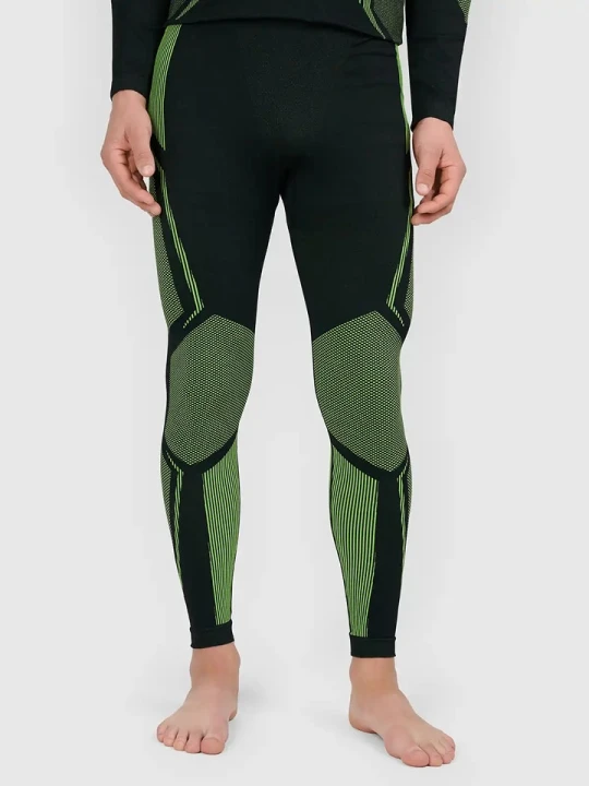 Zdjęcie produktu 4F Legginsy termiczne w kolorze czarno-zielonym rozmiar: S / M