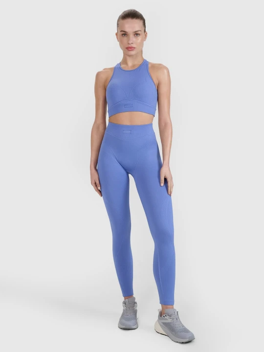 Zdjęcie produktu 4F Legginsy treningowe bezszwowe 4F | Anna Lewandowska - niebieskie L/XL