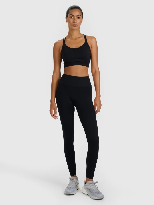 Zdjęcie produktu 4F Legginsy treningowe bezszwowe damskie - czarne XS / S