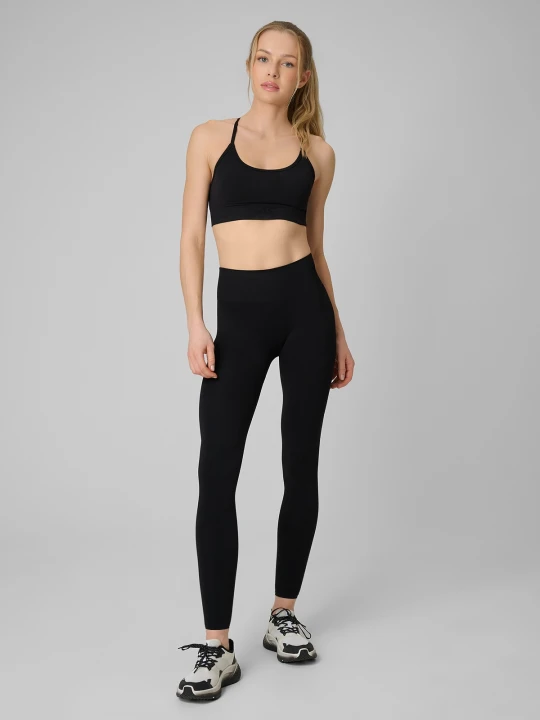 Zdjęcie produktu 4F Legginsy treningowe bezszwowe damskie - czarne XS / S