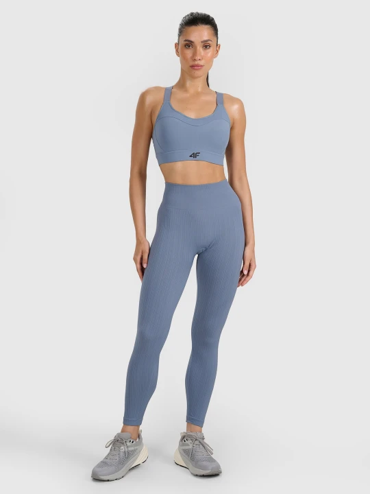 Zdjęcie produktu 4F Legginsy treningowe bezszwowe damskie - szare M / L