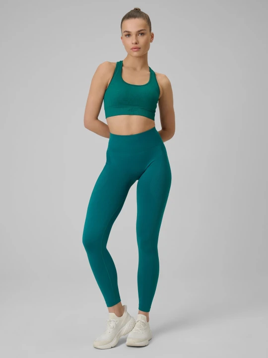 Zdjęcie produktu 4F Legginsy treningowe bezszwowe damskie - turkusowe XS / S Turkusowy