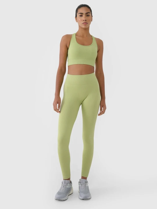Zdjęcie produktu 4F Legginsy treningowe bezszwowe damskie - zielone XS / S