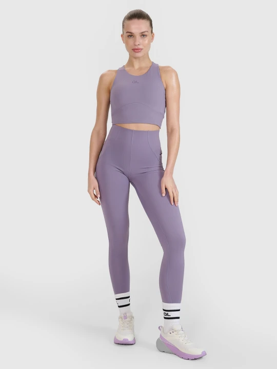 Zdjęcie produktu 4F Legginsy treningowe szybkoschnące 4F | Anna Lewandowska - fioletowe L