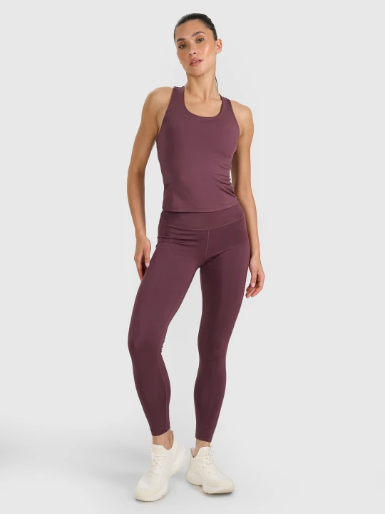 Zdjęcie produktu 4F Legginsy treningowe szybkoschnące damskie - brązowe S