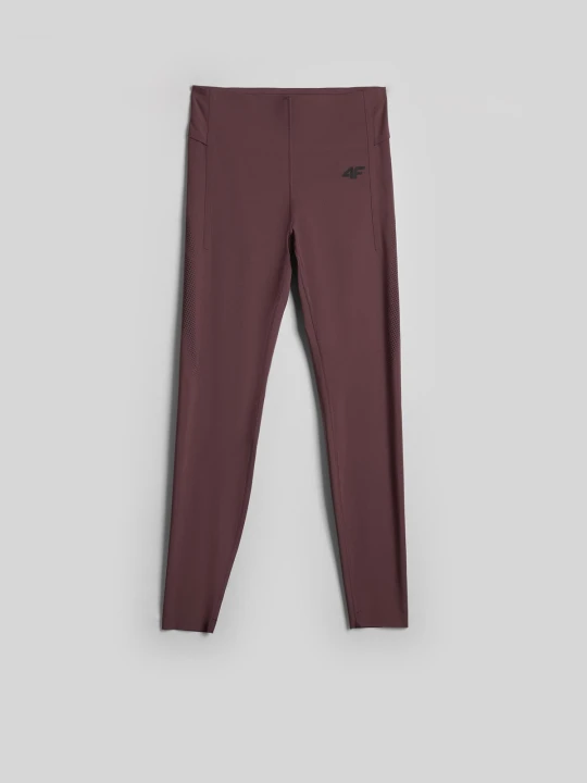 Zdjęcie produktu 4F Legginsy treningowe z jednorazową regulacją długości damskie - brązowe XL