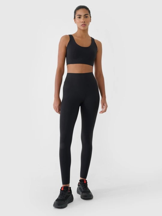 Zdjęcie produktu 4F Legginsy treningowe szybkoschnące damskie - czarne L