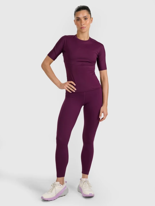 Zdjęcie produktu 4F Legginsy treningowe szybkoschnące damskie - fioletowe XS