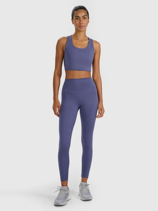 Zdjęcie produktu 4F Legginsy treningowe szybkoschnące damskie - granatowe XS