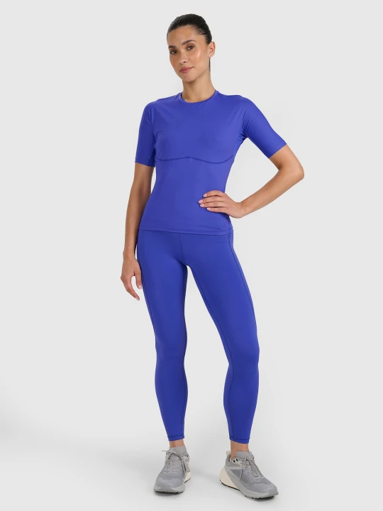 Zdjęcie produktu 4F Legginsy treningowe szybkoschnące damskie - granatowe XS Niebieski