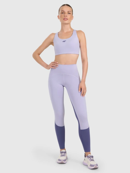 Zdjęcie produktu 4F Legginsy treningowe szybkoschnące damskie - niebieskie M