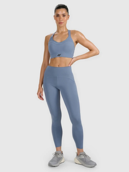 Zdjęcie produktu 4F Legginsy treningowe szybkoschnące damskie - szare XS