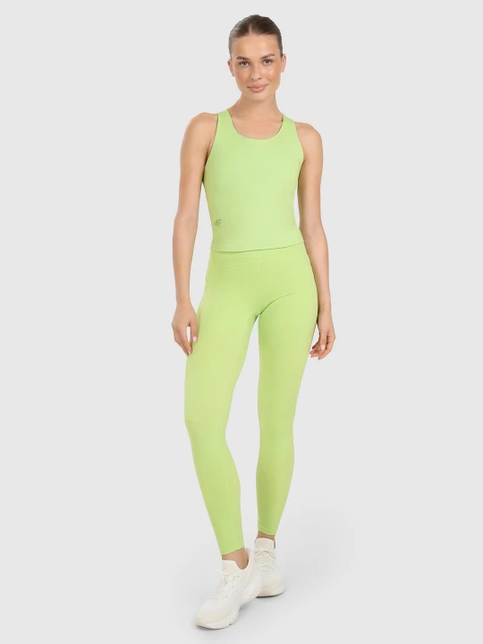 Zdjęcie produktu 4F Legginsy treningowe szybkoschnące damskie - zielone L