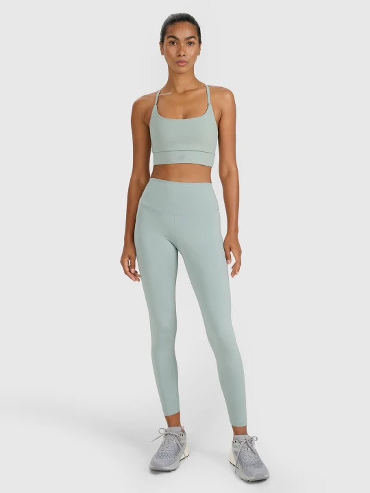Zdjęcie produktu 4F Legginsy treningowe szybkoschnące damskie - zielone S