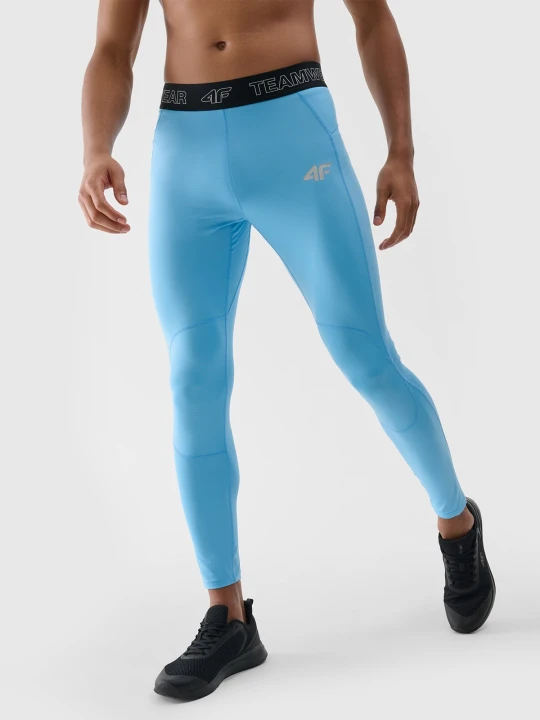 Zdjęcie produktu 4F Legginsy treningowe szybkoschnące męskie - niebieskie XL