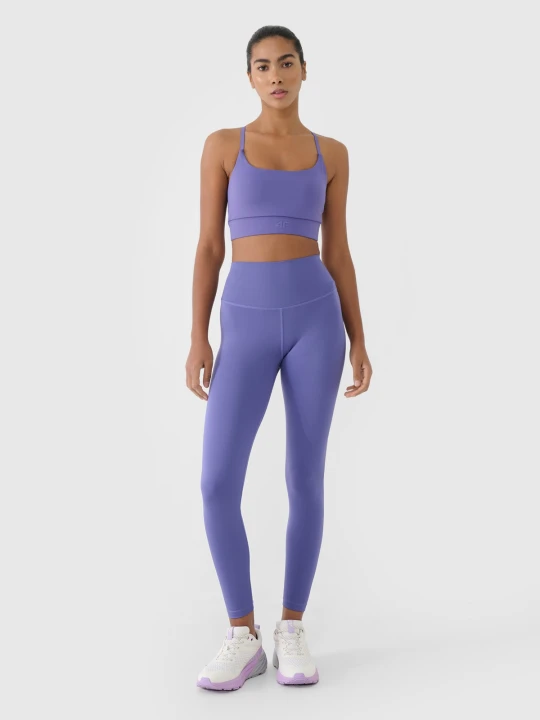 Zdjęcie produktu 4F Legginsy treningowe z wysokim stanem damskie - granatowe XS