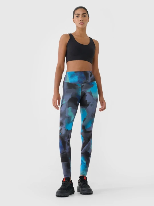 Zdjęcie produktu 4F Legginsy treningowe z wysokim stanem damskie - multikolor XS