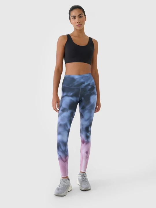 Zdjęcie produktu 4F Legginsy treningowe z wysokim stanem damskie - multikolor XS