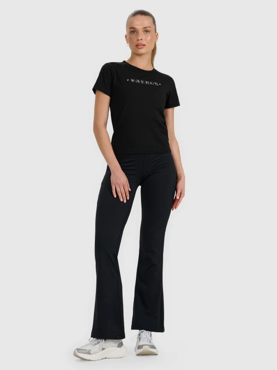 Zdjęcie produktu 4F Legginsy z rozszerzanymi nogawkami damskie- czarne XL