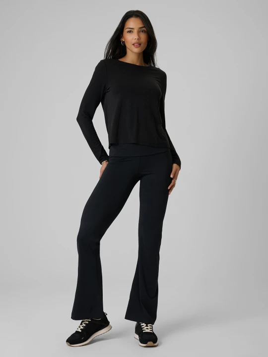 Zdjęcie produktu 4F Legginsy z rozszerzanymi nogawkami damskie - czarne XL