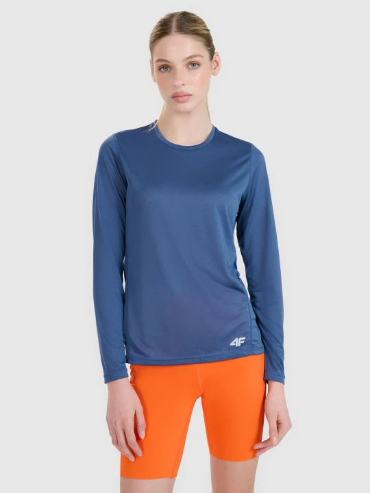 Zdjęcie produktu 4F Longsleeve do biegania szybkoschnący damski - granatowy XL