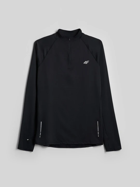 Zdjęcie produktu 4F Longsleeve do biegania szybkoschnący męski - czarny XL