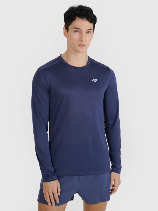 Zdjęcie produktu 4F Longsleeve do biegania szybkoschnący męski - szary S