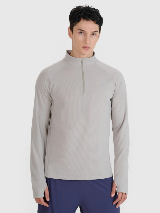 Zdjęcie produktu 4F Longsleeve do biegania w terenie szybkoschnący męski - szary L